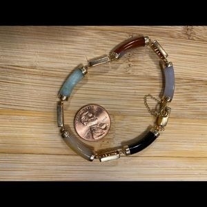 Jade and gold bracelet